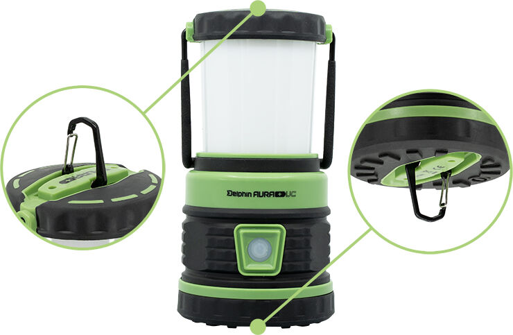 Lanterne camping Delphin AURA+ UC 8,5W 5400mAh Gray, Beige, Green 8,5W 5400mAh