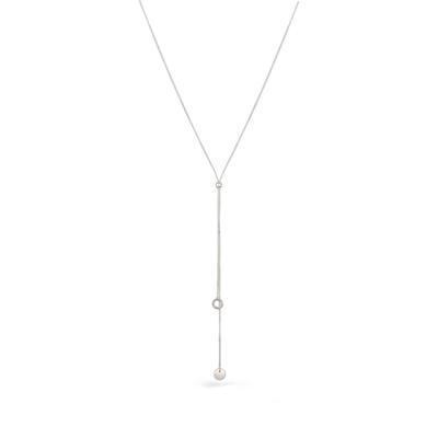 Y-Kette ELLI "Halskette Y-Halskette Plättchen 925 Sterling Silber" Gr. 50, silber, Halsketten, Damen, Silber 925 (Sterlingsilber)