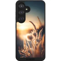 Nivocase Handyhülle für Samsung Galaxy S25 Hülle NIVOpure Case Schwarz Natur Sonne Pampasgras (Samsung Galaxy S25), Smartphone Hülle, Schwarz