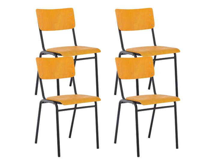 Esszimmerstuhl AKITO 4er Set braun