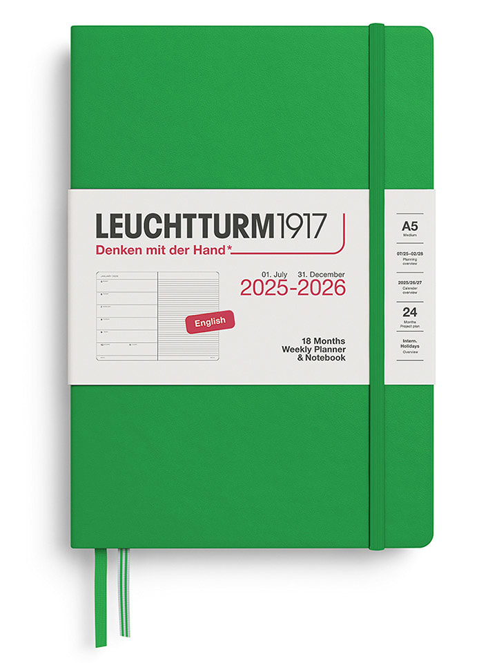 LEUCHTTURM1917 Wochenkalender & Notizbuch in Grün - A5 - onesize
