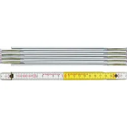 BMI Gliedermaßstab 9802 L.2m B.16mm mm/cm EG III Buche weiß-gelb - 982980200