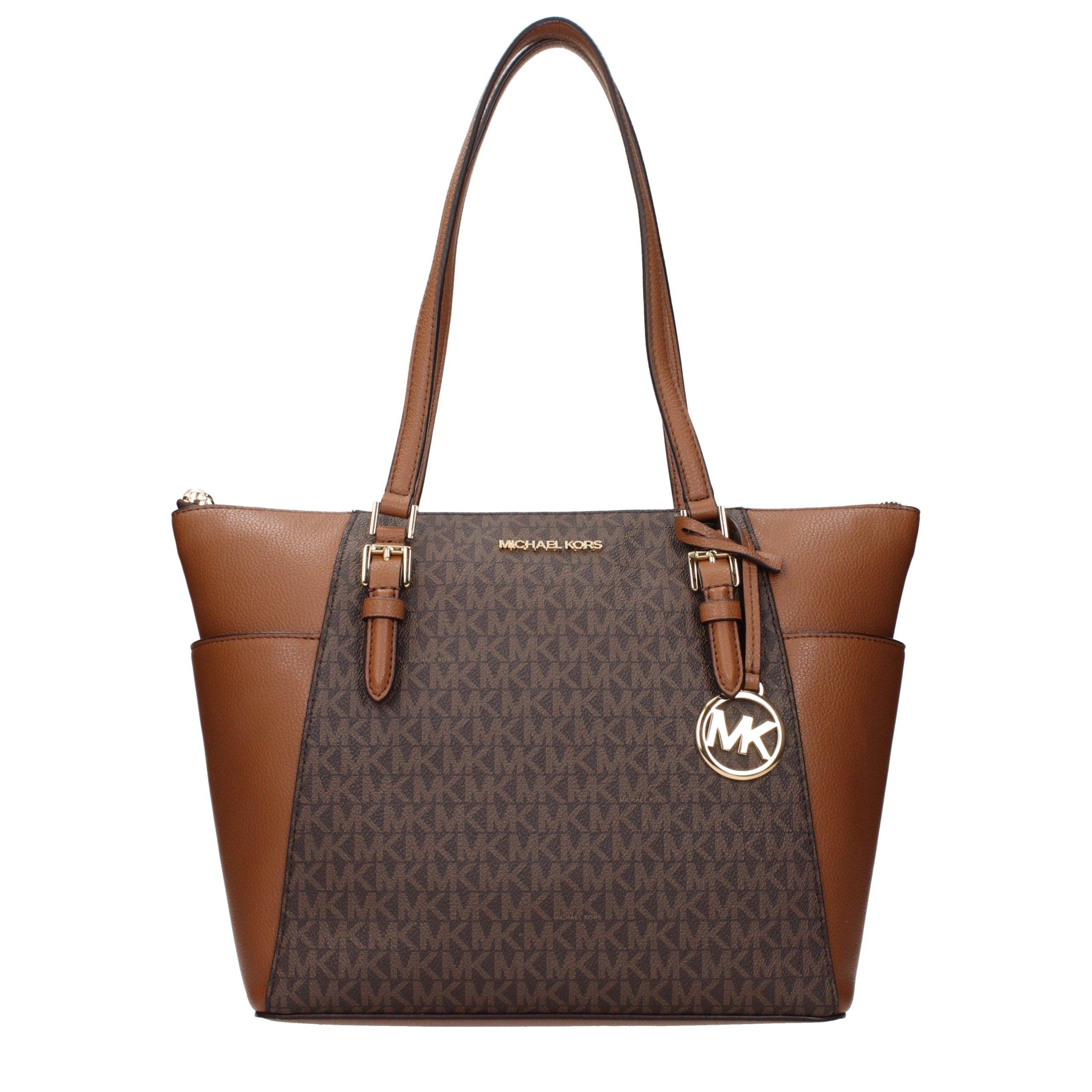 Michael Kors Bruine Leren Schoudertas