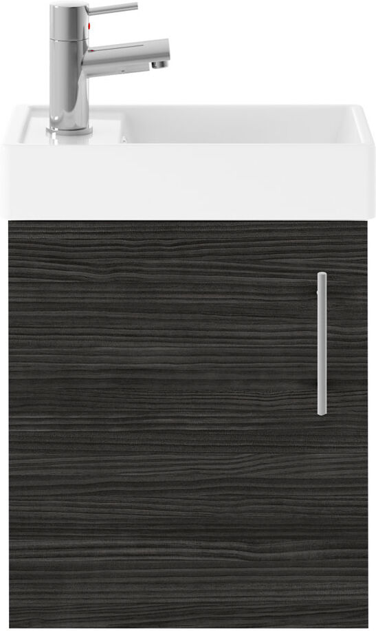 Nuie Vault 400 mm Cloakroom Vanity with Integrated Basin Charcoal Black 400mm W