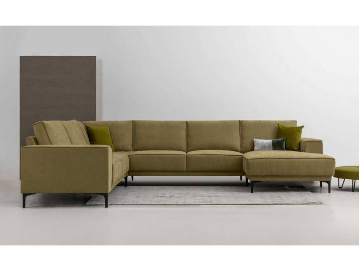 OTTO home Wohnlandschaft OLAND Struktur fein U-Form, XXL, B: 342 cm, Skandi-Design