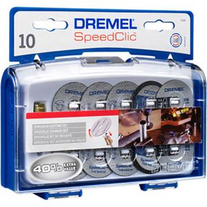 Dremel Multifunktionswerkzeug-Zubehör SC690, EZ SpeedClic-Set, Spannzange, für Metall, Kunststoff, 10-teilig, 9 Stück