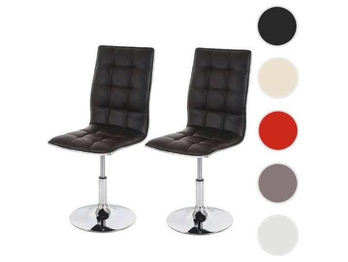 MCW 2x chaise de salle à manger MCW-C41 fauteuil similicuir ~ marron