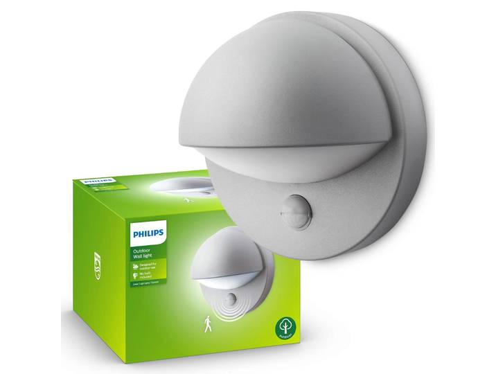 Philips myGarden IR ES Wandleuchte June 42W Bewegungsm grau