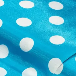 Satin Tupfen, blau/weiß