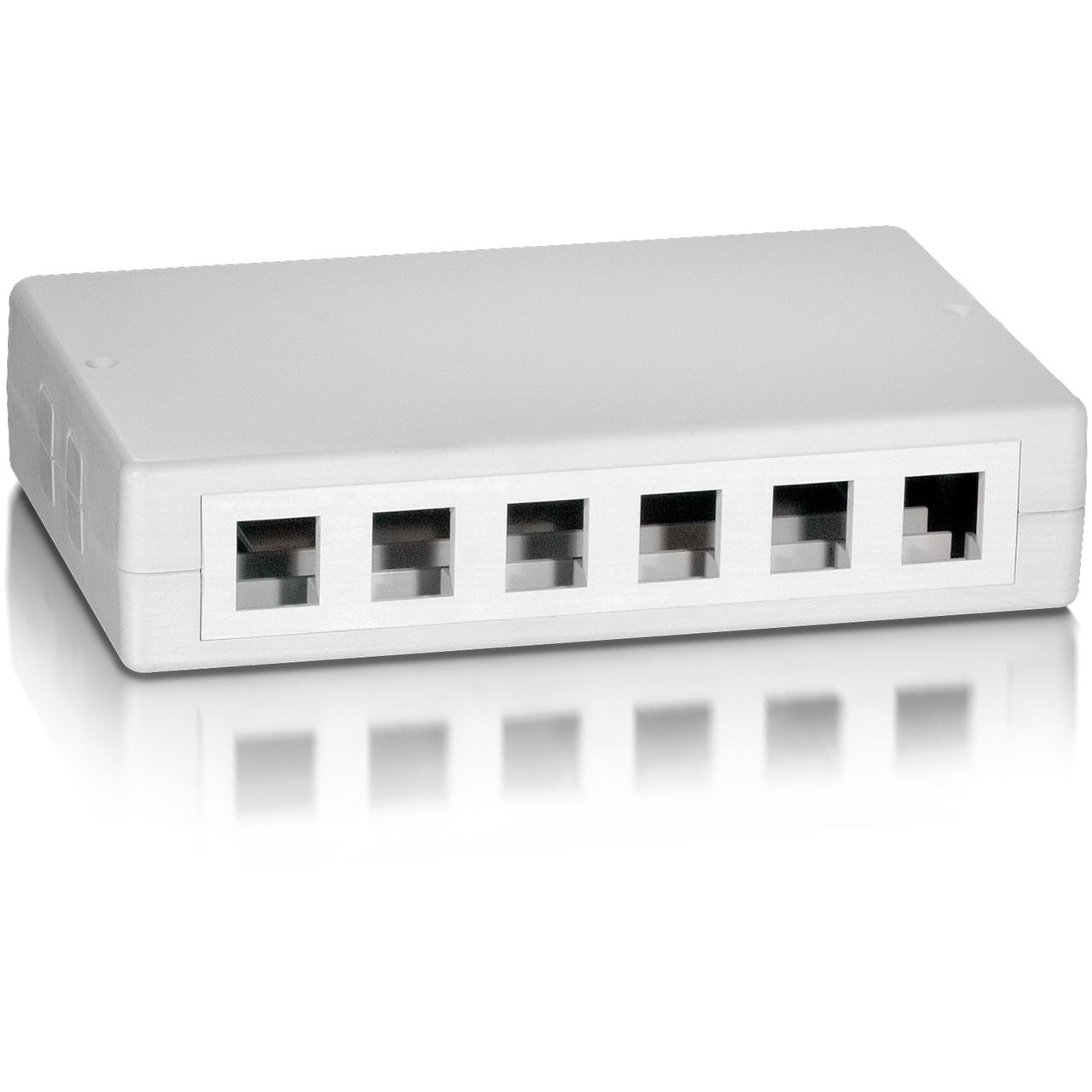 equip Aufputz Box für 12 x Keystone Jack, weiß