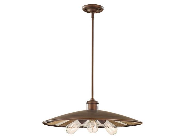 Urban Renewal suspension bronze Feiss FE-URBANRWL-3P-E