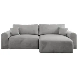 ECKSOFA NELSON Hellgrau Velvet