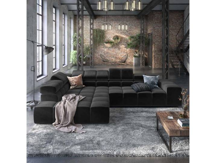 HOMELIV. Ecksofa Charlotta 319x215x82cm Velours
