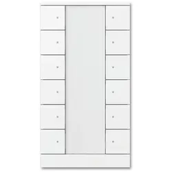 Busch-Jaeger BJ 6330/60 Bedienelement 12f studioweiss, Schalter + Taster, Weiss
