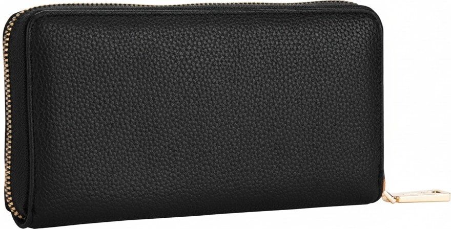 Geldbörse JOOP JEANS "salve melete purse lh10z", Damen, schwarz, Lederimitat, Basic, Kleinlederwaren Geldbörse, Damen Geldbörse mit umlaufendem Reißverschluss