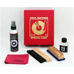 Simply Analog Vinyl Record Cleaning Boxset De Luxe Edition (Plattenspieler Reinigung), Plattenspieler Zubehör, Rot