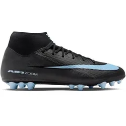 NIKE Herren Fussball-Hallenschuhe ZM SUPERFLY 10 ACADEMY AG, Größe 42 in Schwarz Schwarz