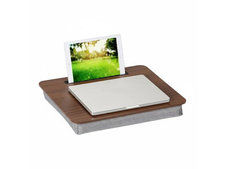 Relaxdays Laptopkussen schoot met telefoonhouder