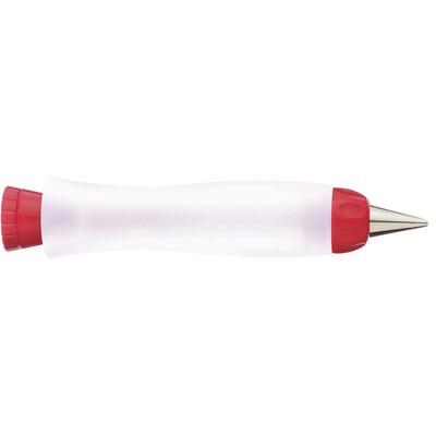 Dekorierstift CUISIPRO "Deluxe", rot (weiß, rot), Silikon, Dekorierstifte, Garnierspritze, mit 2 Tüllen