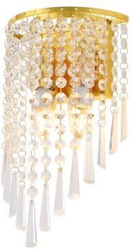 Multicon Wholesale Hub Modern Crystal Wall Sconces Decorative Semicircle Wall Lamp Indoor Lighting Fixture Modern Crystal Wall Sconces Decorative Semicircle Wall Lamp Indoor Lighting Fixture