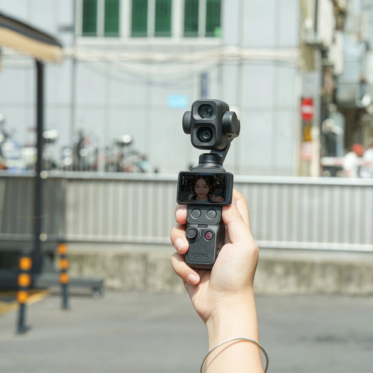INF Pare-soleil d'écran compatible avec Osmo Pocket 4P/4/3 - Capot magnétique en silicone noir