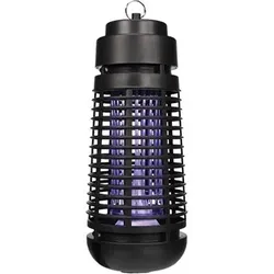 Perel Insektenvernichter, elektrisch, UV-LED, Hochspannungsgitter 1000 V, abnehmbare Auffangschale, 35 m2, Schwarz