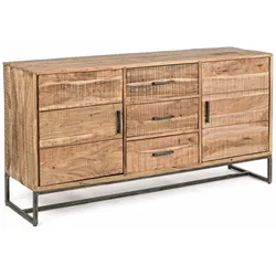 Sideboard Elmer aus Akazienholz, modernes Design, skandinavischer Stil, natur, 145 cm breit