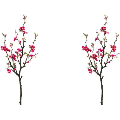 Kunstzweig CREATIV GREEN "Quittenzweig", pink, H:75cm, Obermaterial: 85% Polyethylen, 15% Polyester, Kunstpflanzen, Kunstzweig