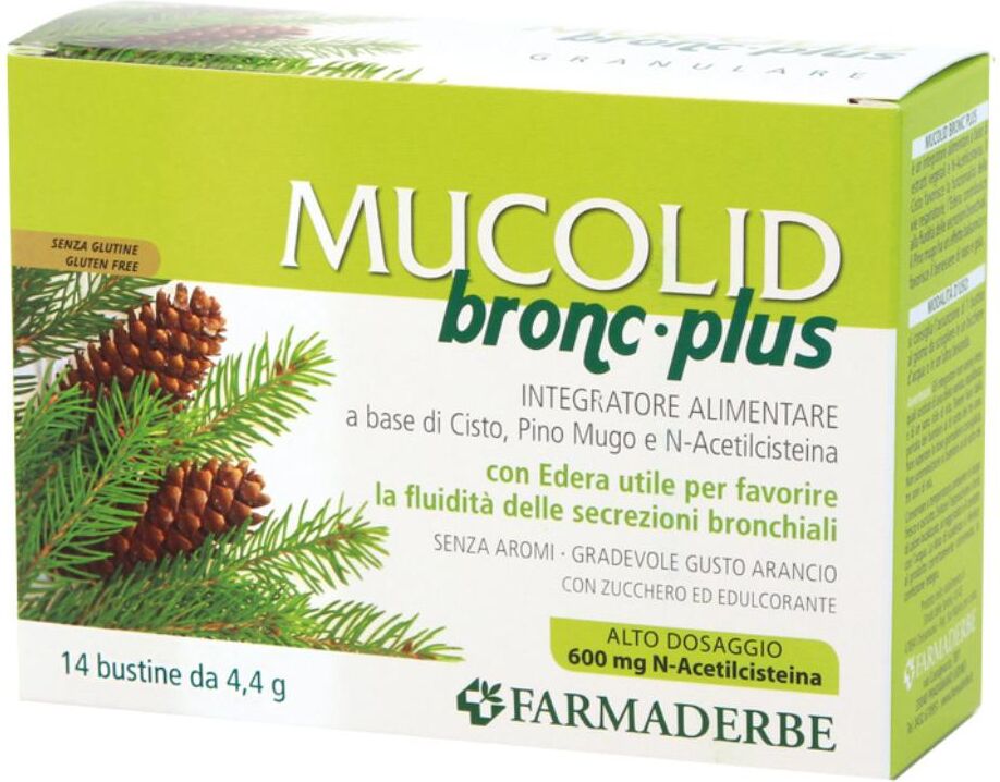 FARMADERBE Srl MUCOLID BRONC 600 PLUS 14BUST