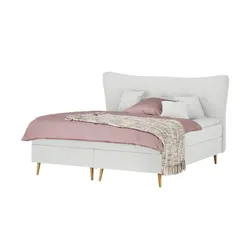 Boxspringbett   ¦ grau ¦ Maße (cm): B: 217 H: 122
