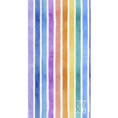 Painted Stripes 2-Year 2027-28 3.5 X 6.5 Monthly Pocket Planner