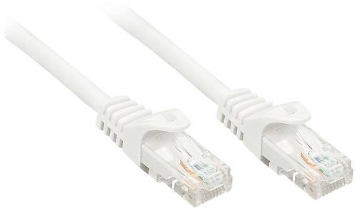 LINDY 48205 RJ45 Patchkabel CAT 6 U/UTP 5.00m Weiß 1St.