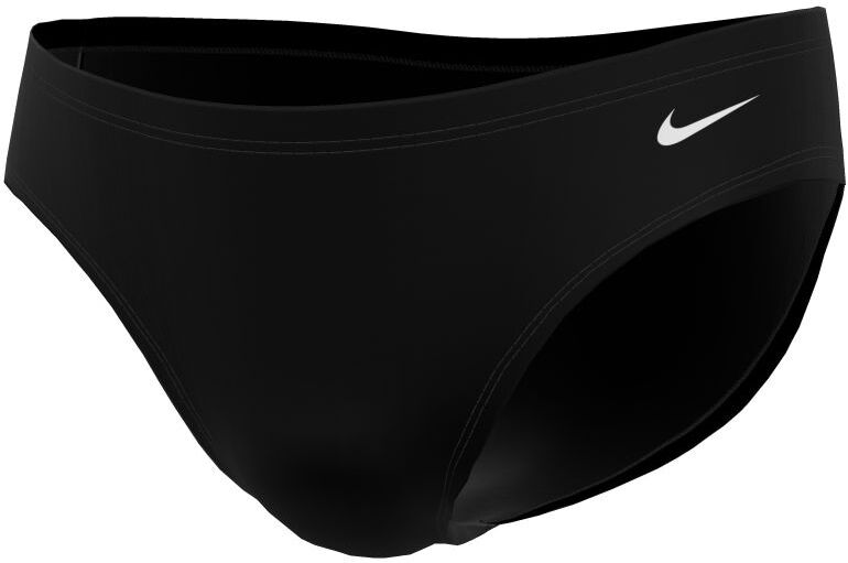 Badehose NIKE "BRIEF", Herren, Gr. 46 (XS), N-Gr, schwarz, Jersey, Obermaterial: 100% Polyester, Badehosen Badehose, sportliche Schnittform, innenliegender Kordelzug, chlorbeständig