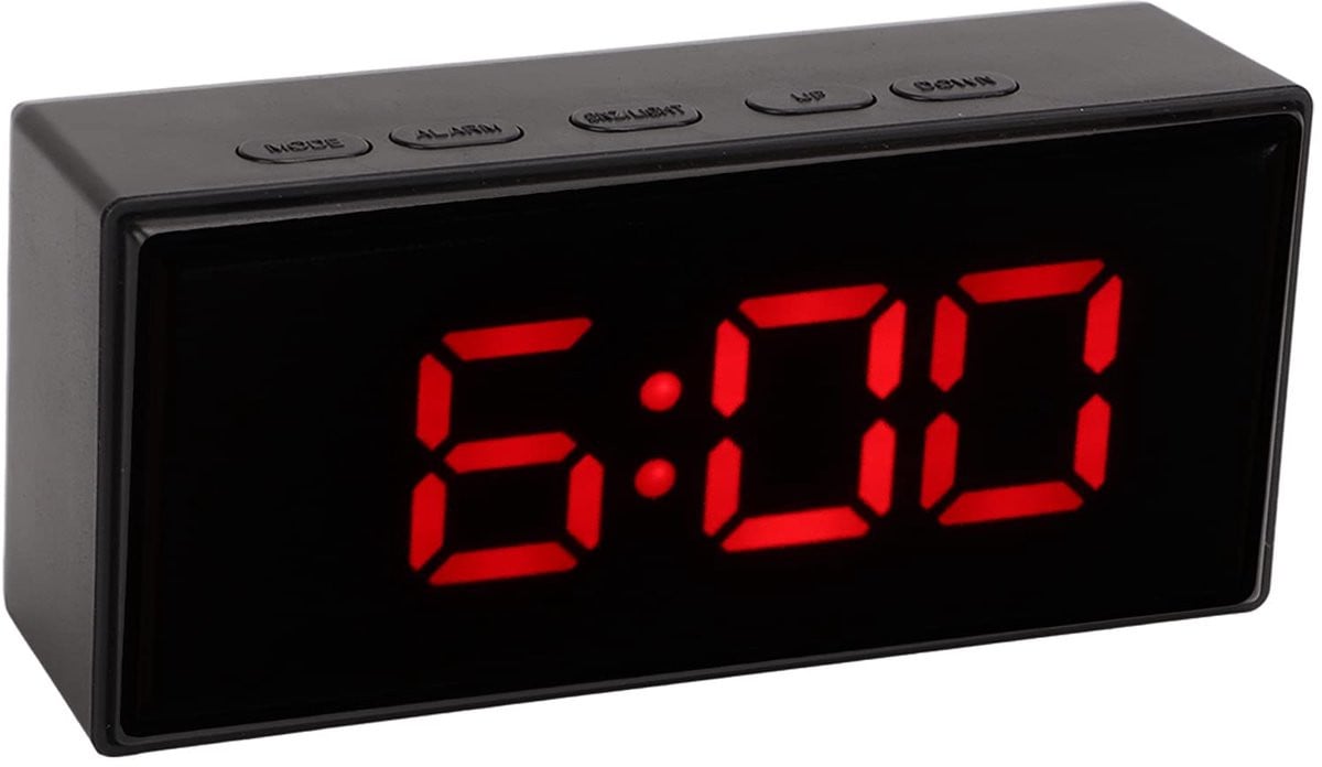 longziming Digitale Wekker met Temperatuursensor en Rood LED Display