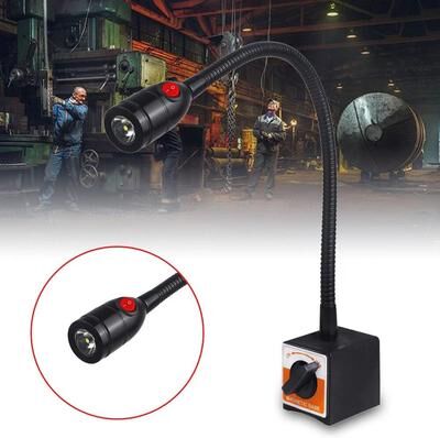 Multicon Wholesale Hub Adjustable LED Work Light For CNC Machines With Magnetic Gooseneck Base Adjustable LED Work Light For CNC Machines With Magnetic Gooseneck Base