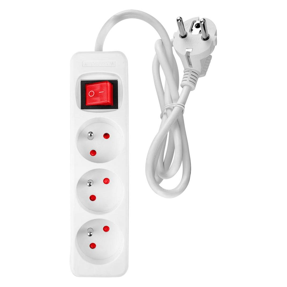 Neo Verlängerungskabel 1.5m, 3x1.5mm2, 3G, weiss, ON/OFF (1.50 m) (48602520)