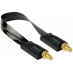 Kabelmeister Koaxial HF Fensterdurchführung, SMA Buchse an SMA Buchse, schwarz, 0,2 m