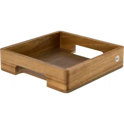 Serve Tablett 25 x 25 cm aus Holz