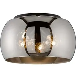 Deckenleuchte Wohnzimmerleuchte Deckenlampe Metall Schwarz D 40 cm