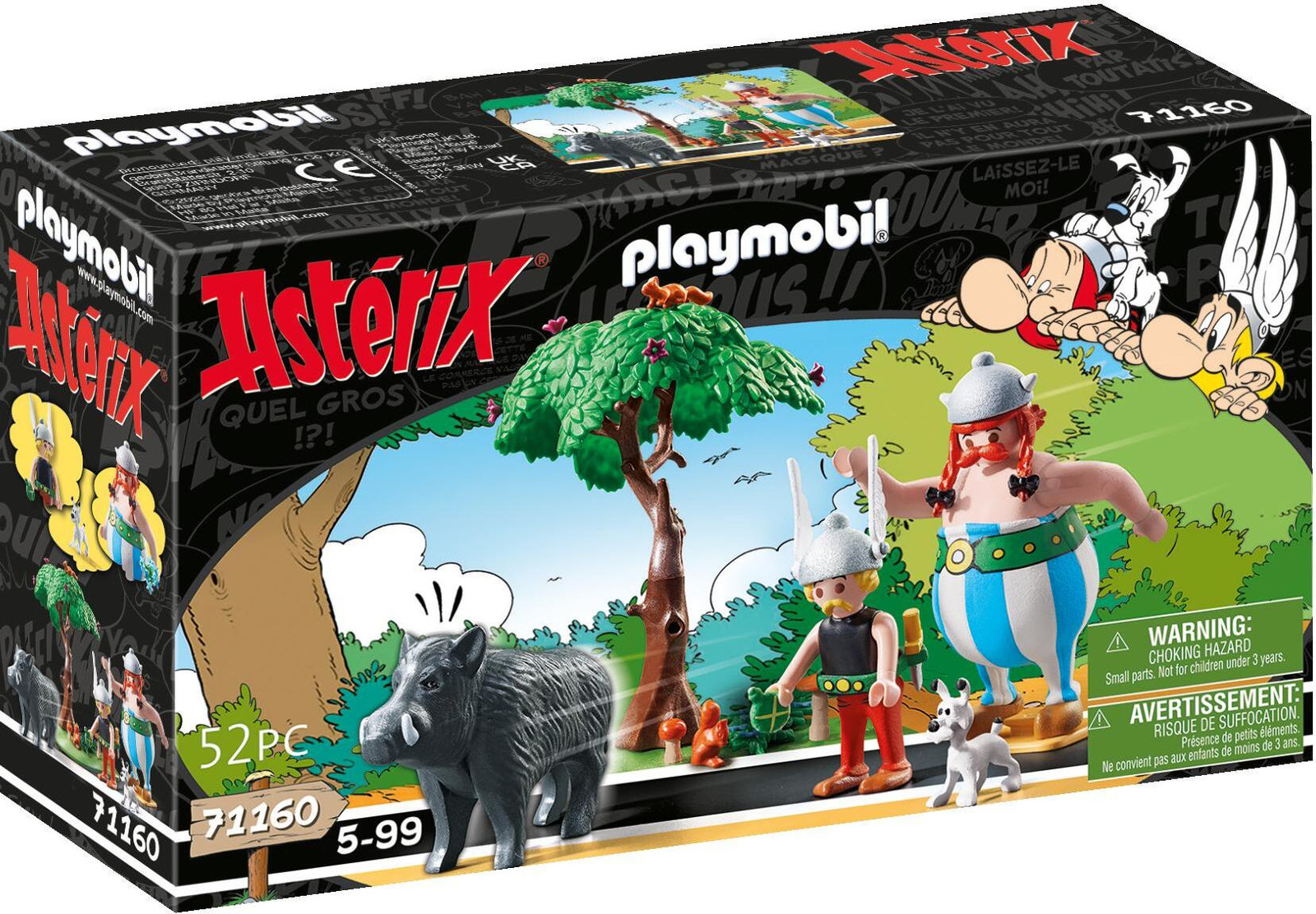 Playmobil 71160 Asterix De Jacht op het Wilde Zwijn met Asterix, Obelix en Dogmatix, 52 stuks