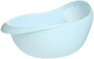 Friendly Fresh Finds Food Grade Rice Washing Bowl Vegetable Washing Basket Kitchen Colander blue