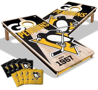 Skip's Garage Pittsburgh Penguins NHL 2x4 Cornhole Board Set