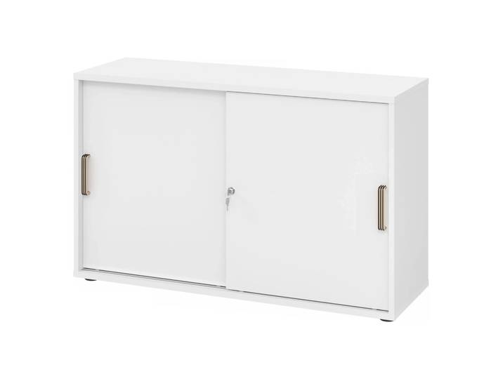 BETA S 1752S Schiebetürenschrank 2 OH Streifengriff Kunststoff Weiß
