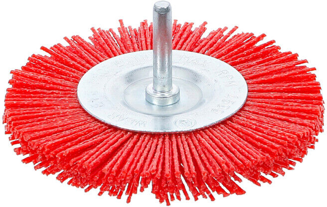Brosse plate nylon 100 mm tige 6 mm BGS ; BGS technic (9186)