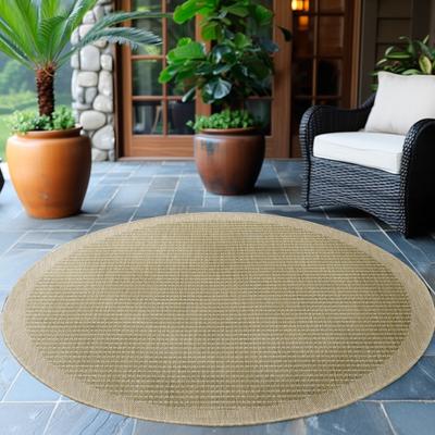Outdoorteppich AYYILDIZ TEPPICHE "GIZA 1410, auch als Läufer und Rund", grün, H:3mm Ø:160cm, Polypropylen, Teppiche, Outdoorteppich, Läufer, In- und Outdoor, Wetterfest, Wasserabweisend, robust