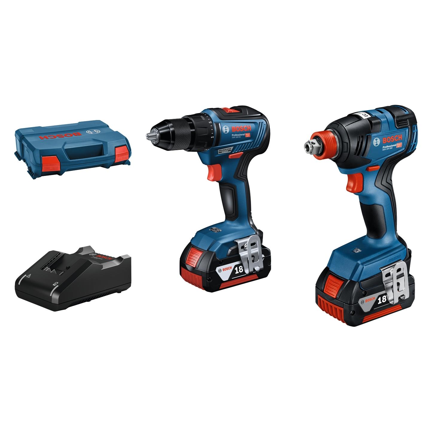 Bosch Professional Akku-Combo Kit (Bohrschrauber, Schlagschrauber) (06019J2207)