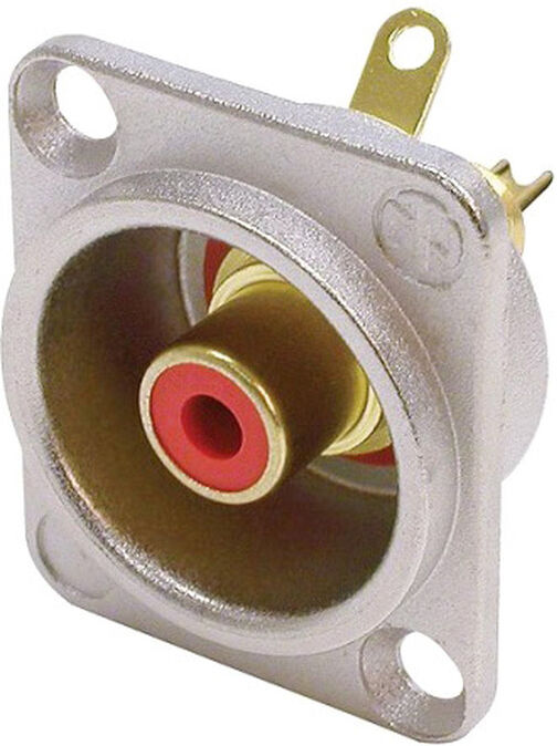 Neutrik Nf 2 D 2 Cinch Buchse Mit Roter Isolierscheibe