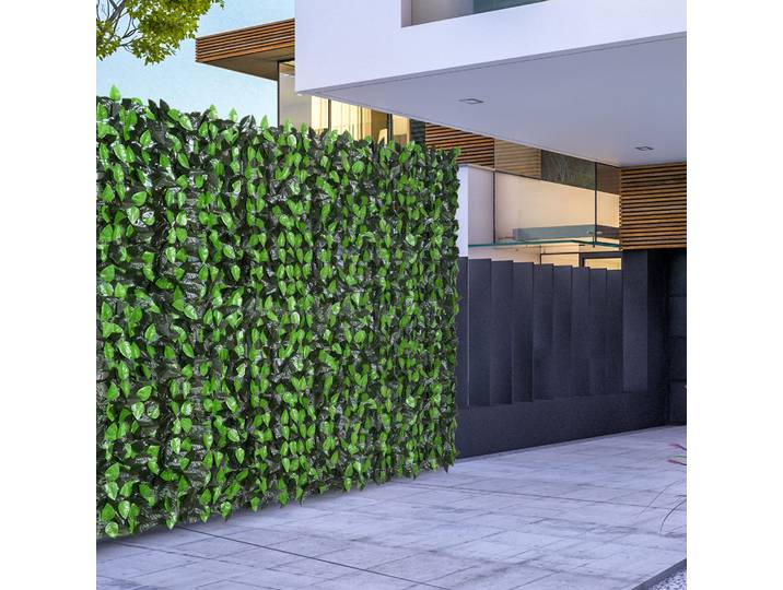 Outsunny Haie Laurier Artificielle 3x1m PE Anti-UV