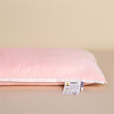 Lush Living Finds Neck Protection Bed Pillows, Pillow King Queen Style Rectangle Silk Inner pink 1pcs