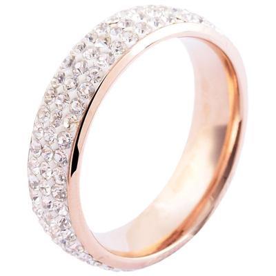 Fingerring ADELIA´S "Damen Ring aus Edelstahl" Gr. 60, rosa (gold), Fingerringe, Damen, 60, Edelstahl, Fingerring